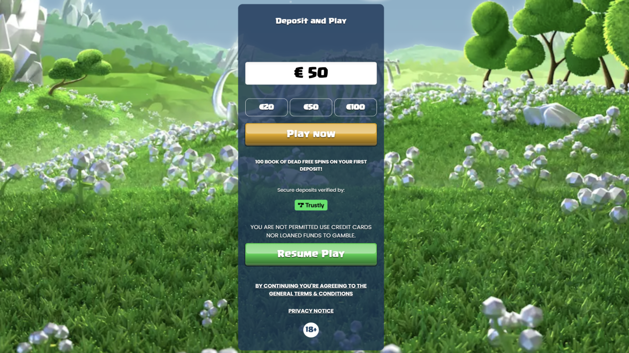 Duelz Casino registration
